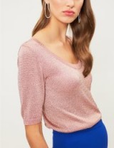 MISSONI Metallic Pink knitted top – luxe knitwear