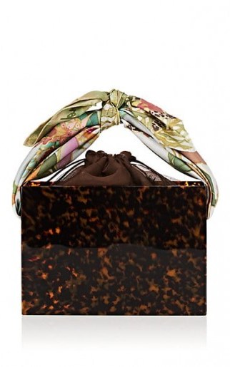 MONTUNAS Guaria Box Shoulder Bag ~ tortoiseshell acetate handbag - flipped