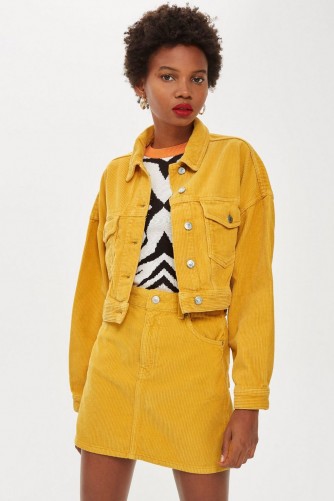 TOPSHOP Mustard Corduroy Jacket – yellow cord