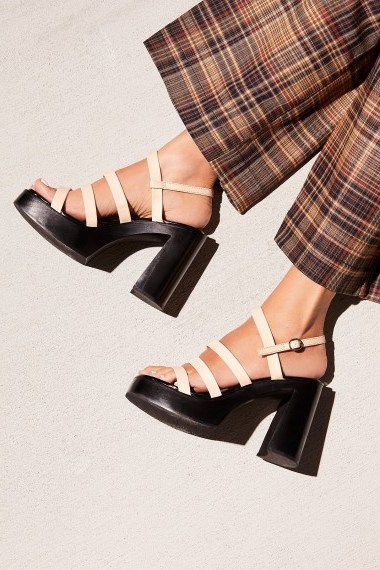 Jeffrey Campbell New Age Platform / strappy chunky heeled sandals - flipped