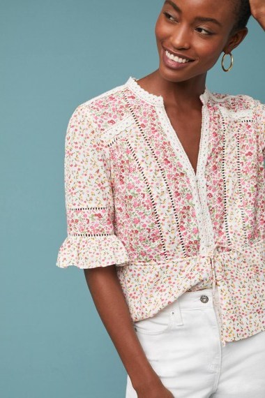 Ranna Gill Nicole Printed Blouse / pretty floral tops - flipped
