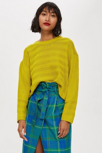 TOPSHOP Ottoman Cropped Jumper | lime-green sweaters