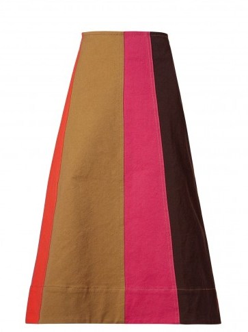 MARNI Panelled denim skirt | multicoloured A-line - flipped