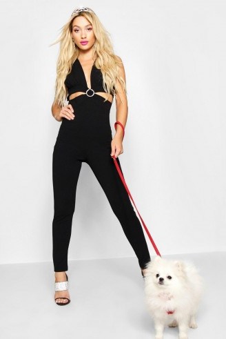 boohoo x Paris Hilton Diamante Buckle Jumpsuit – celebrity inspired glamour - flipped