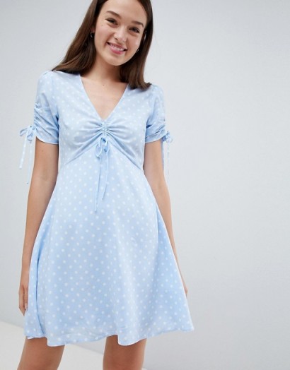 Pimkie Polka Dot Tea Dress in blue | summer vintage style