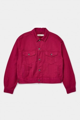Topshop Raspberry Denim Jacket | oversized jackets - flipped