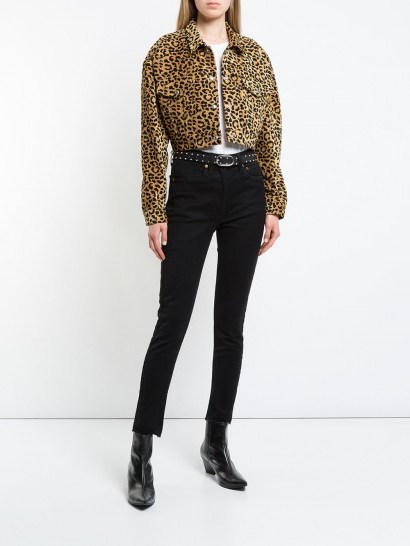 RE/DONE leopard cropped jacket ~ casual glamour - flipped