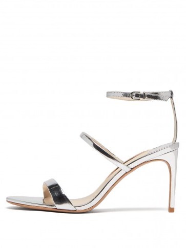 SOPHIA WEBSTER Rosalind silver leather sandals ~ strappy metallic heels - flipped