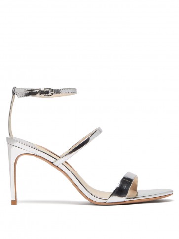 SOPHIA WEBSTER Rosalind silver leather sandals ~ strappy metallic heels