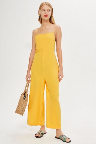 Topshop ’90s Yellow Slouch Jumpsuit – summer style fashion - flipped
