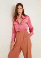 Mango Pink Satin blouse – luxe style shirt