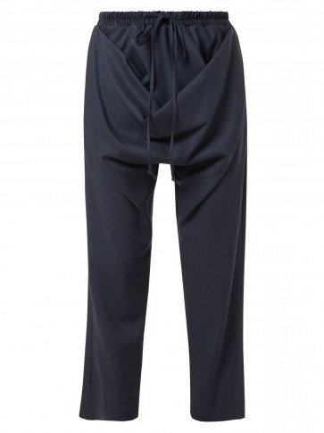 VIVIENNE WESTWOOD Serge Tilke draped-front wool trousers ~ contemporary pants - flipped