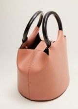 MANGO Small tote bag in Pink / chic handbag