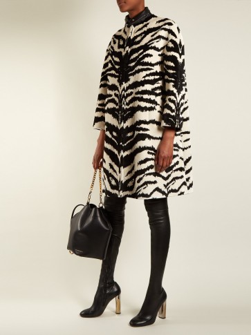 ALEXANDER MCQUEEN Tiger jacquard velvet coat ~ glamorous animal prints
