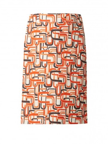 PRADA U-print wrap-style cotton skirt ~ retro look ~ vintage style print - flipped