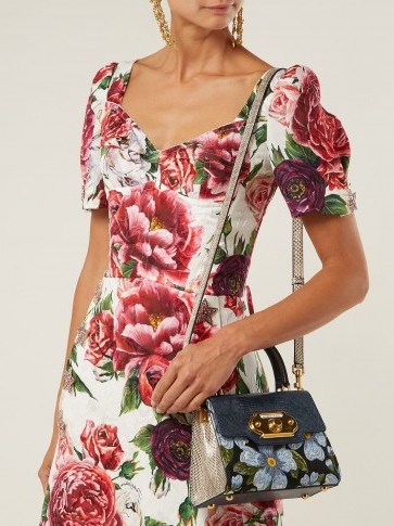 DOLCE & GABBANA Welcome floral-jacquard bag ~ beautiful Italian accessory - flipped