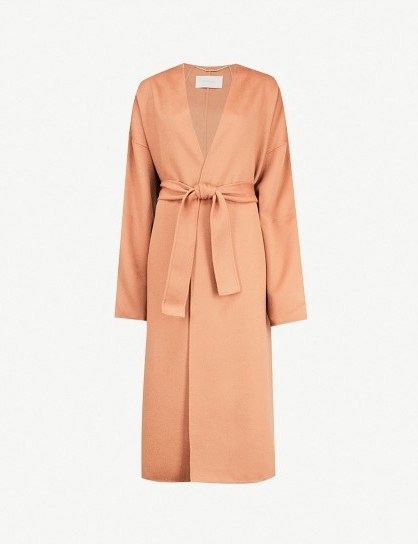 ZIMMERMANN Unbridled wool coat nude – luxe wrap coat - flipped