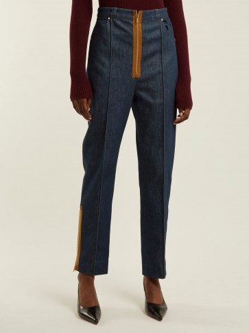 HILLIER BARTLEY Zipper-trimmed high-rise jeans ~ denim redux