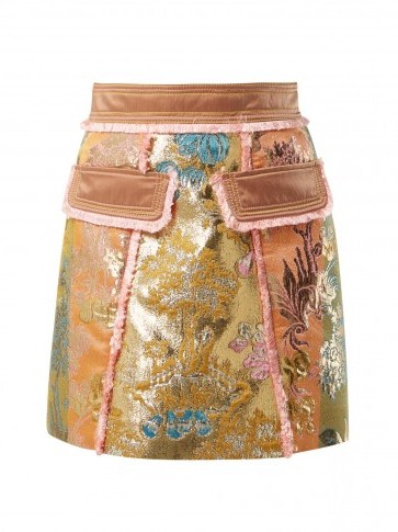 PETER PILOTTO A-line floral-brocade mini skirt | luxe skirts - flipped