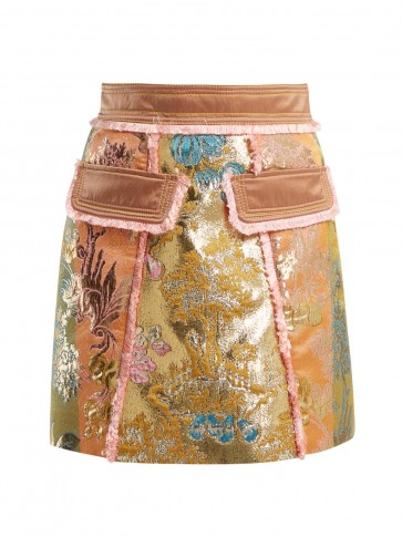 PETER PILOTTO A-line floral-brocade mini skirt | luxe skirts