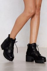 Nasty Girl Block My World Faux Leather Boot – chunky platform boots