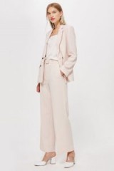 Topshop Blush Slouch Suit – pale pink trouser suits