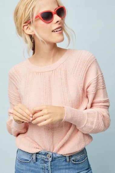 Meadow Rue Boucle Jumper in Pink | textured knits - flipped