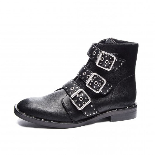 Chinese Laundry CHELSEA BOOTIE Black – buckled ankle boot - flipped