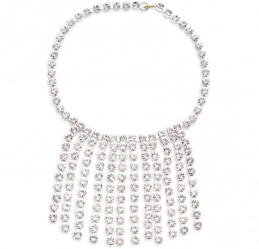 CHRISTOPHER KANE Crystals Fringed Choker ~ glamorous statement necklace ~ event glamour - flipped