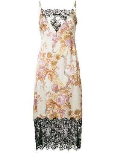 CHRISTOPHER KANE valence cami dress | luxe lace trim floral slip