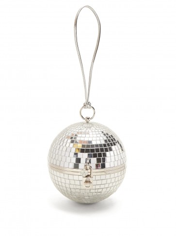 DOLCE & GABBANA Silver Disco ball minaudière clutch ~ metallic event accessory