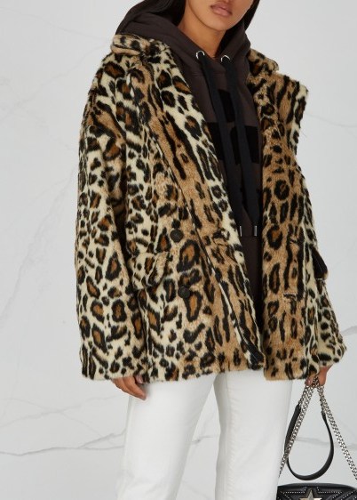 FREE PEOPLE Kate leopard-print faux fur coat / animal prints / fluffy jackets - flipped