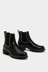 Nasty Gal Heading West Ankle Boot Black – stud embellished Chelsea boots