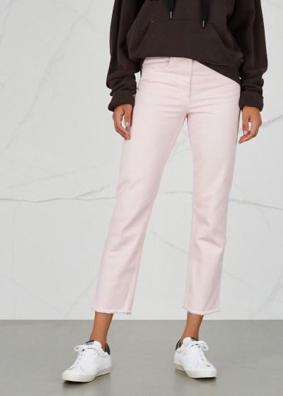 ISABEL MARANT ÉTOILE Flancy light pink straight-leg jeans – pale pink denim - flipped