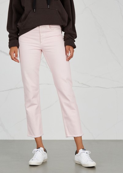 ISABEL MARANT ÉTOILE Flancy light pink straight-leg jeans – pale pink denim