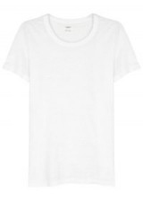 ISABEL MARANT ÉTOILE Kiliann white linen T-shirt / plain round neck tee