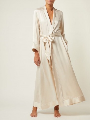 MORPHO + LUNA Jade cream silk robe ~ luxe nightwear - flipped