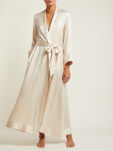 MORPHO + LUNA Jade cream silk robe ~ luxe nightwear