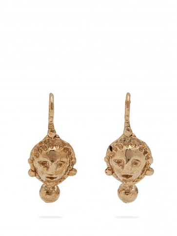 OANNE BURKE Lady Flower Leaves drop earrings – luxe jewellery accessory - flipped