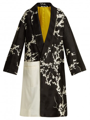 HAIDER ACKERMANN Leonotis cherry-blossom jacquard coat ~ chic outerwear