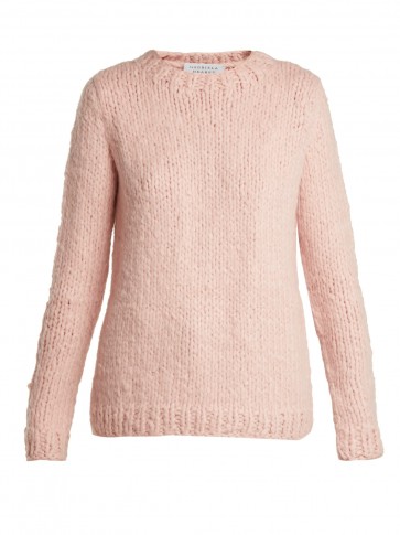 GABRIELA HEARST Luiz pink round-neck cashmere sweater ~ luxe knitwear