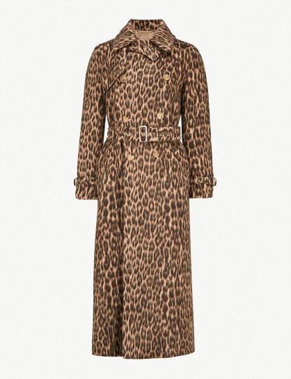 MAX MARA Fiacre leopard-print wool-blend trench coat in camel. BROWN ANIMAL PRINTS - flipped