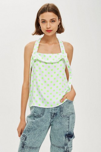Topshop Mixed Spot Pinafore Top by Boutique | retro fashion | vintage inspired