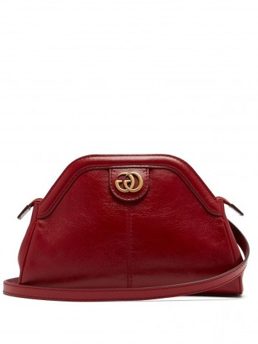 GUCCI Re(belle) red leather cross-body bag ~ vintage shape handbag - flipped
