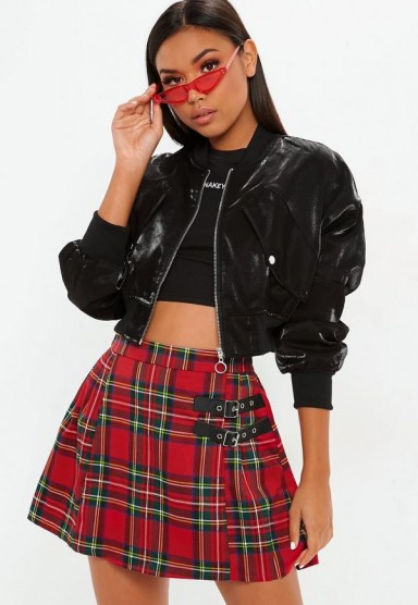 MISSGUIDED red checked mini skirt / A-line tartan skirts