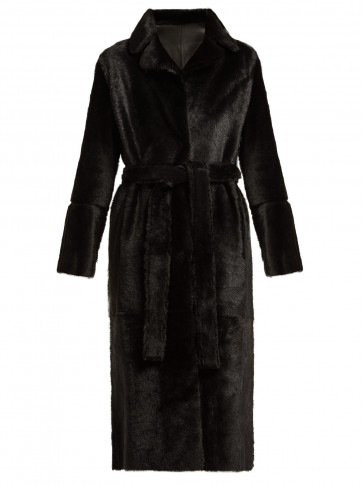 YVES SALOMON Reversible black shearling coat ~ luxe winter outerwear