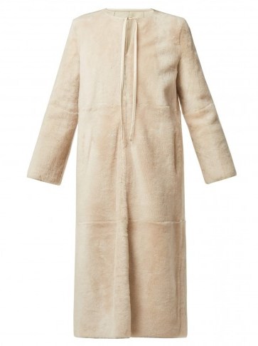 YVES SALOMON Reversible white shearling coat ~ luxe outerwear - flipped