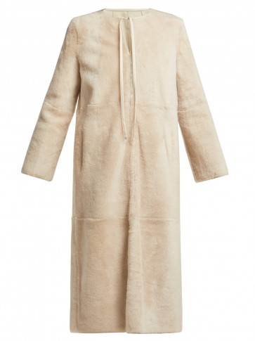 YVES SALOMON Reversible white shearling coat ~ luxe outerwear