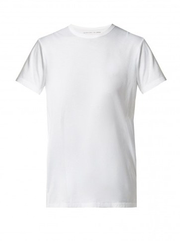 SUMMA Round-neck short-sleeved T-shirt / classic white tee - flipped