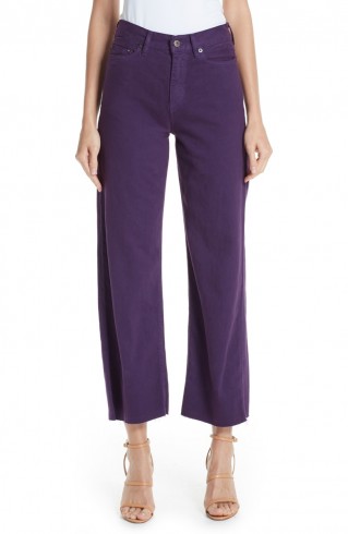 SIMON MILLER High Waist Wide Leg Jeans in Royal Purple | coloured denim